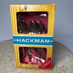 Hackman Carelia Stainless Steel Coffee Spoons Set of 6 Bertel Gardberg Finland